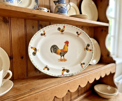 Vintage large oval serving - vintage,