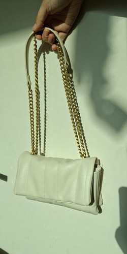 Cream quilted shoulder - cream,