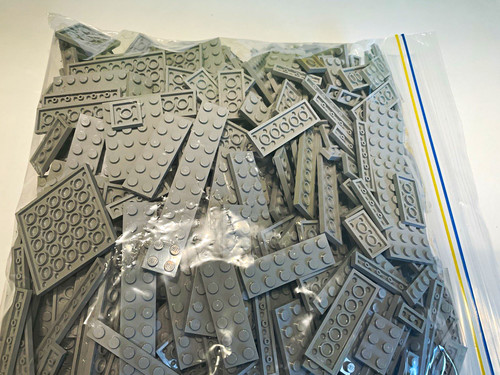 Lego light grey mixed - , plates