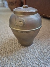 VINTAGE BRITISH EMPIRE EXHIBITION 1925 BRASS LIPTONS TEA CADDY SOUVENIR 