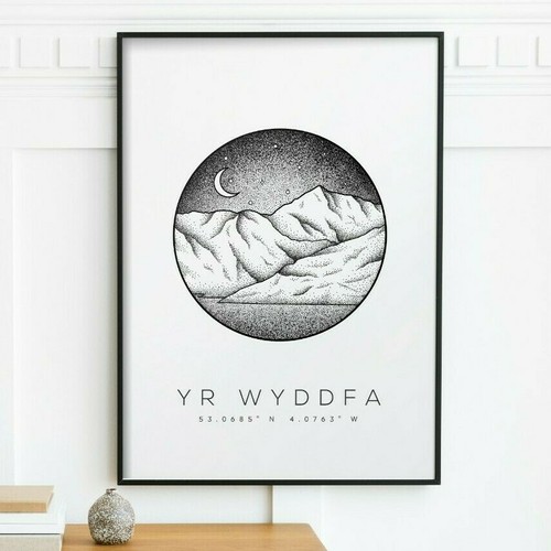Wyddfa art print snowdon - wyddfa, print,