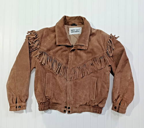 Red sky fringed - red, jacket