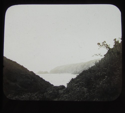 Glass magic lantern slide down - lantern,