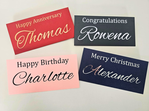 Custom name envelope with - name,