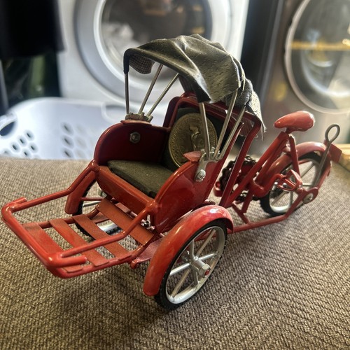 Miniature red rickshaw - miniature, with