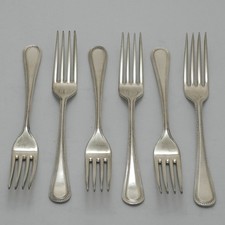 BEAD Design EPNS A1 SHEFFIELD ENGLAND Silver Service Cutlery  Six Table Forks