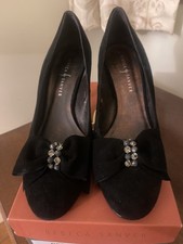 Vintage Black real suede court