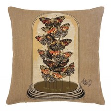 Cushion Cover Tan Butterfly