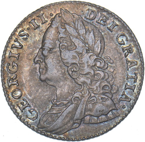 1757 sixpence george ii - george,