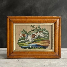 Antique Hand Painted Berlin Woolwork Embroidery Chart DOG Circa 1850