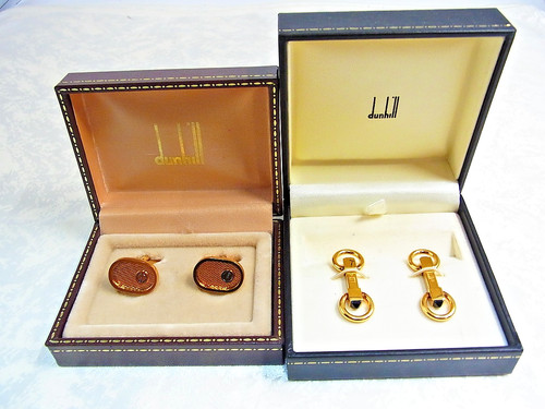 Dunhill gold tone cufflinks - dunhill,