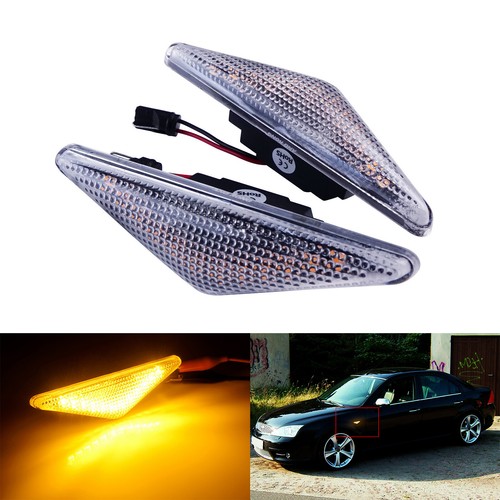 Clear len amber led side - 2x,