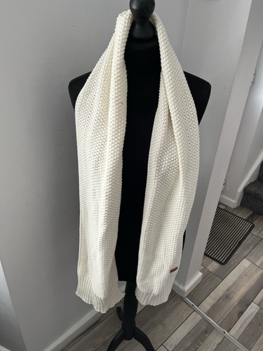 Barbour white woolly scarf - white,