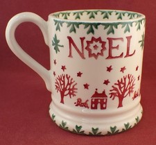 EMMA BRIDGEWATER CHRISTMAS SAMPLER HALF PINT MUG 2017 NOEL UNUSED w LABEL