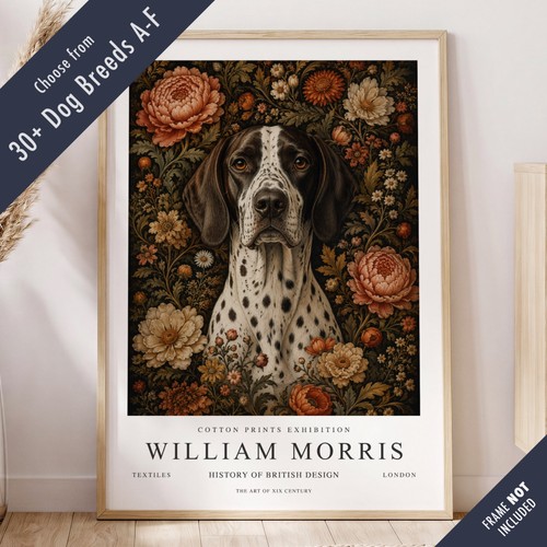 William morris style dog - william,