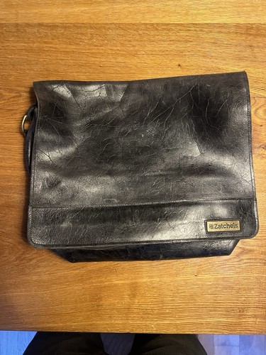 Black leather zatchels - black,