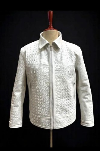 Men white crocodile embossed - men's,