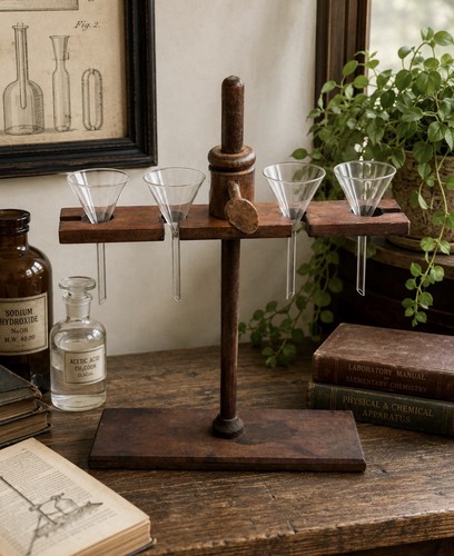 Vintage wooden laboratory - wooden,