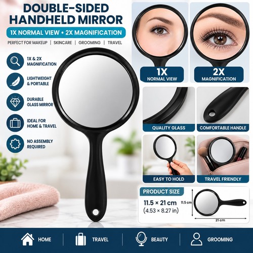 Handheld mirror with - mirror,
