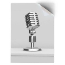 1 x Vinyl Sticker A3 - BW - Microphone Radio Broadcast  #37236