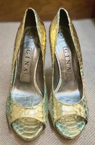 Gina shoes golden very good - shoes,, golden,