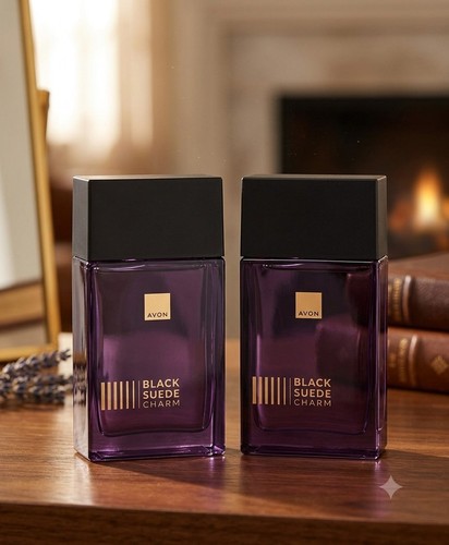 Avon black suede charm eau - black,