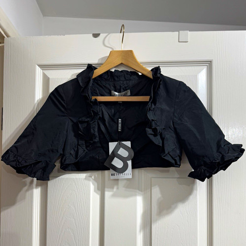 Brunella black satin cropped - black,