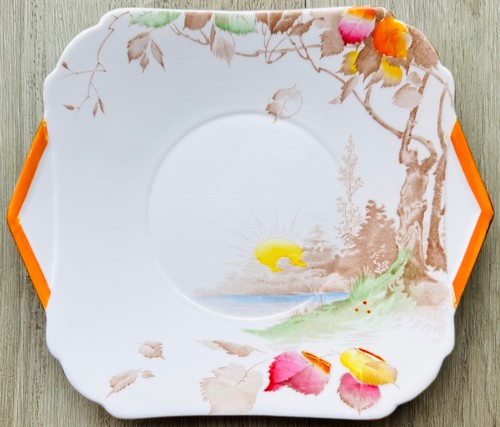 Shelley 0168 cake plate sunset - plate,