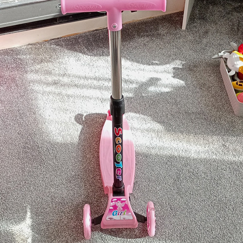 Pink wheel kids push - pink, 3-wheel