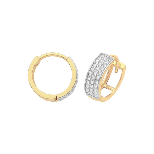 Hinged earrings 9ct yellow - 9ct,