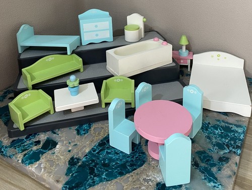 Wooden doll house furniture - wooden,