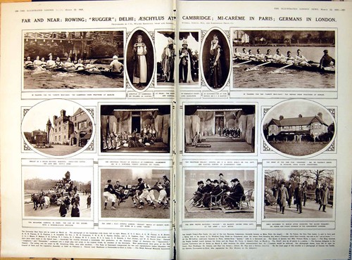Antique old print damaged - antique,