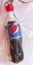 Vintage old Keyring Key Chain plastic Food snack Bottl of Pepsi Cola Coke Drink 