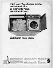 1967 Hoover Spin Drying Washer Vintage Print Ad Twin Tub Housewife Time Saver 