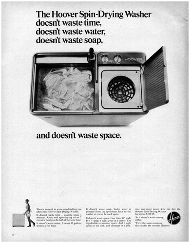 1967 hoover spin drying washer - drying,