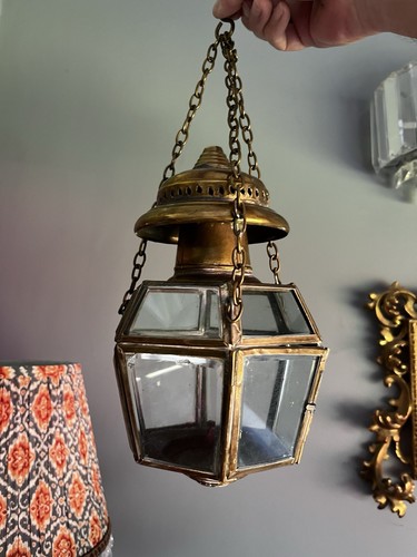 Vintage antique brass - brass, hanging