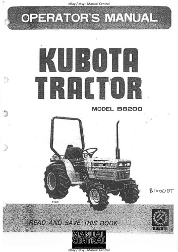 Kubota tractor b8200 - -,