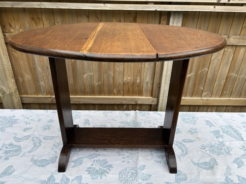 Vintage small oak drop leaf - oak,