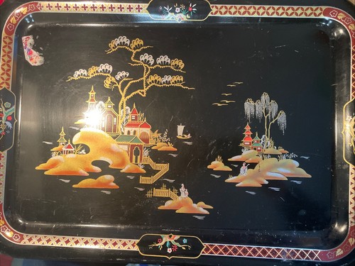 Black metal chinoiserie - black,