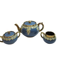 Gibson Tea Set 3 Piece Blue
