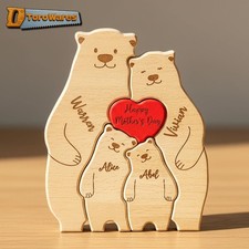 Personalised Wooden Bear