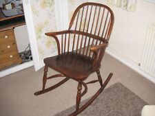 Reproduction Georgian 18th Century Windsor Bow Spindle Back Rocking Chair
