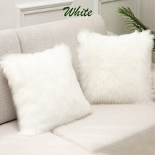 Long Shaggy Faux Fur Cushion