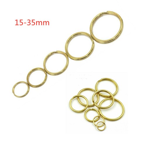Solid brass split rings - brass,