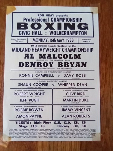 Boxing handbill - boxing,