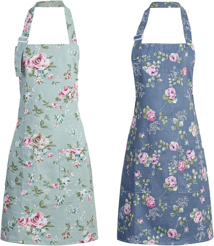 Pcs floral aprons for women - aprons,