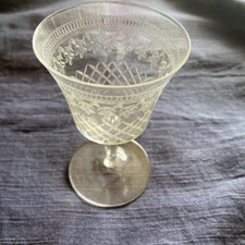 Vintage Wine Or Sherry Glass Pall Mall Lady Hamilton 4 Inches High X 2 1/2 Wide
