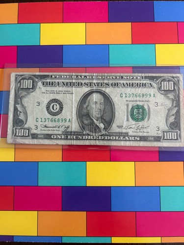 1974 100 dollar - , bill,