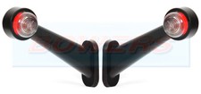 2x RED WHITE RUBBER SIDE STALK
