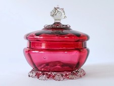 Antique Cranberry Glass Bowl